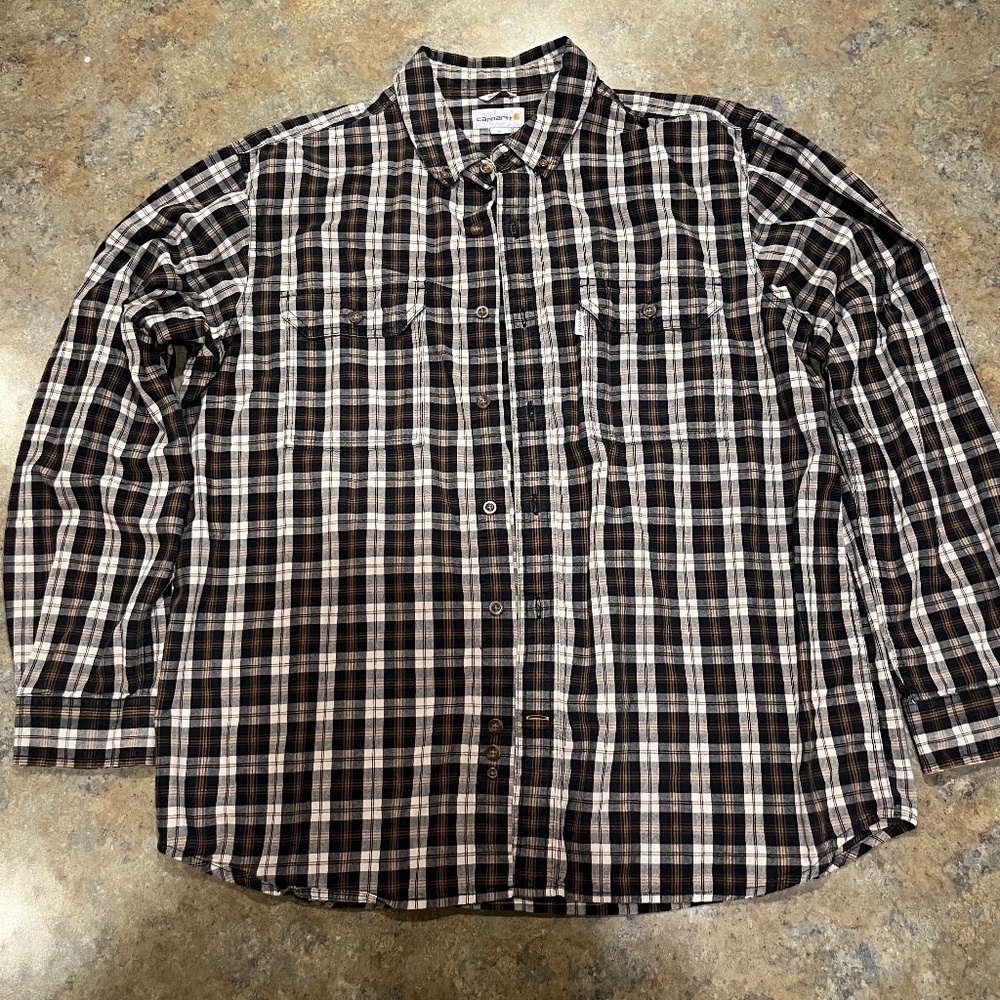Carhartt Flannel Plaid Shirt – Men's XL – Relaxed Fit